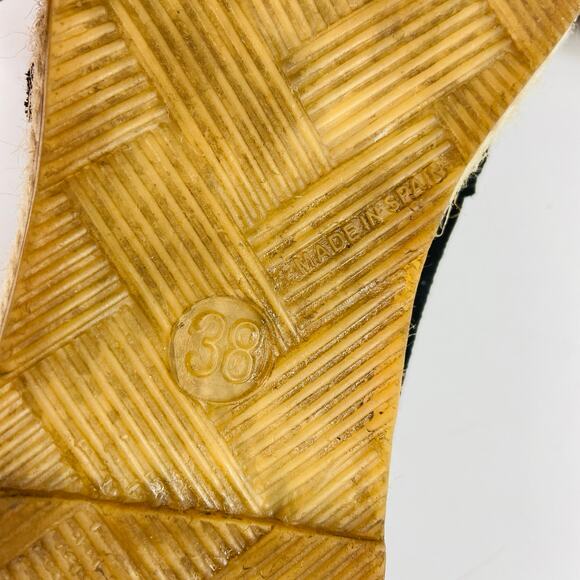 Free People Black Espadrille Suede Leather Slip On Shoes Size US 7.5 - Picture 8 of 9